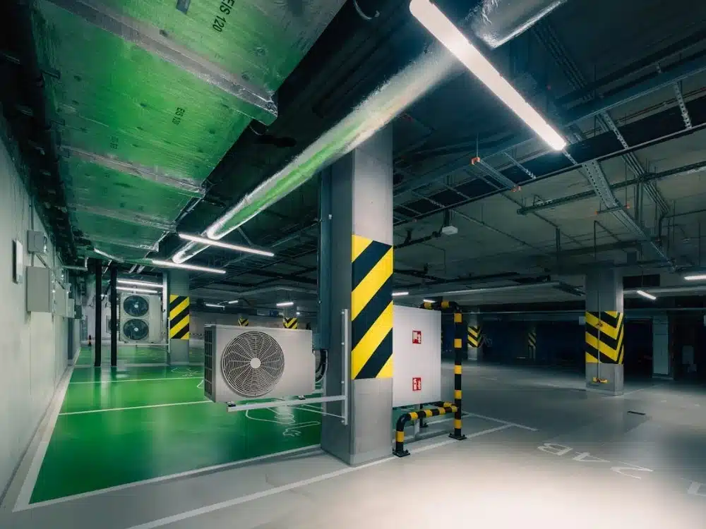 nettoyage parking souterrain de centre commercial